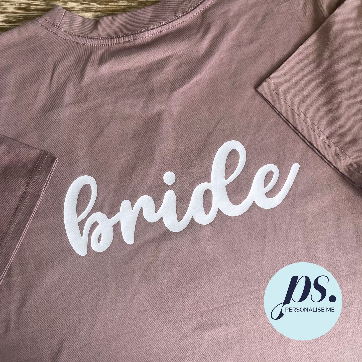 Bride T-Shirt (Pink Italic)