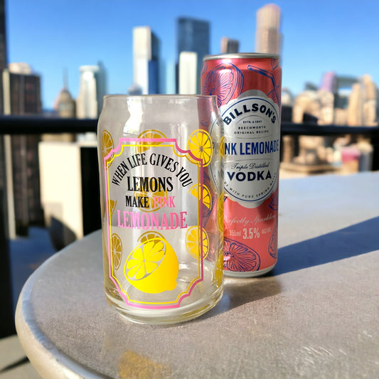 Pink Lemonade Drinking Glass